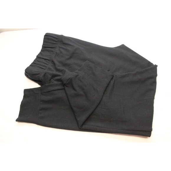 Isabel by Ingrid + Isabel black French terry drawstring tapered leg lounge pants - Picture 4 of 11